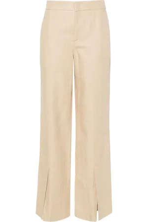Twin-Set Slit-hem straight-leg trousers
