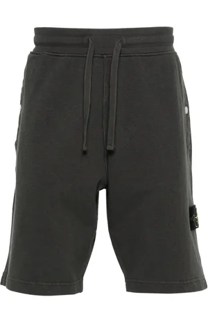 Stone Island Compass-appliqué track shorts