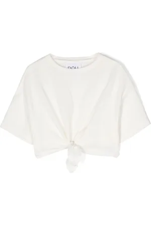 DOUUOD KIDS Tied piqué T-shirt
