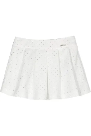 MONNALISA Rhinestone-embellished pleated skirt