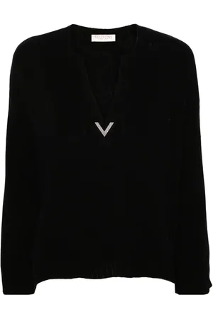 Valentino VLTN layered rib-knit jumper - Black