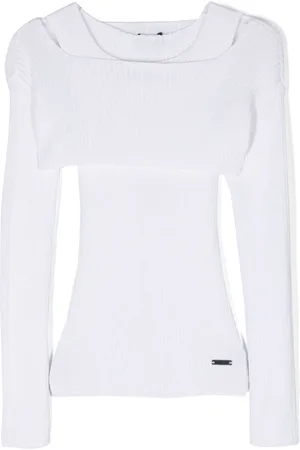 MONNALISA Layered fine-ribbed top