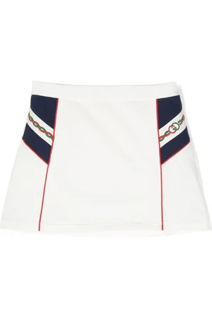 Gucci Torchon-embroidered jersey skirt
