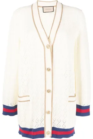 Gucci G-monogram pointelle cotton cardigan