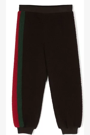 Gucci Web faux-shearling track pants