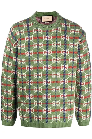 Gucci GG check intarsia-knit jumper