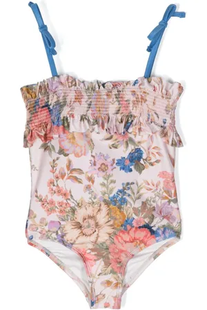 ZIMMERMANN August Frill-print swimsuit