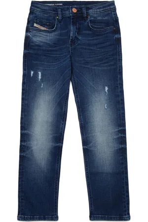 Diesel Whiskering-effect straight-leg jeans