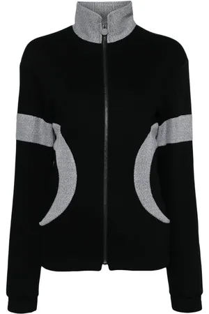 CHANEL 2000s ribbed-knit panelled cardigan