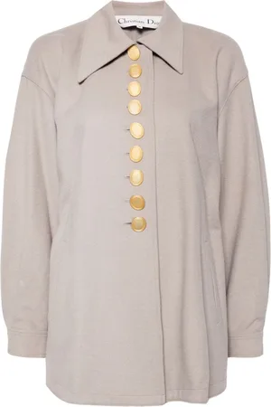 Dior Pre-owned pleated wool jacket