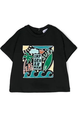 Emporio Armani Graphic-print cotton T-shirt