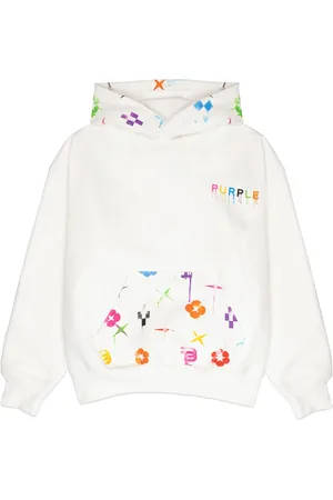 Purple Brand Monogram-print cotton hoodie