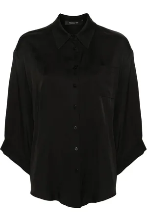 FEDERICA TOSI Box-pleat-detail twill shirt