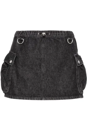 COPERNI Denim cargo miniskirt