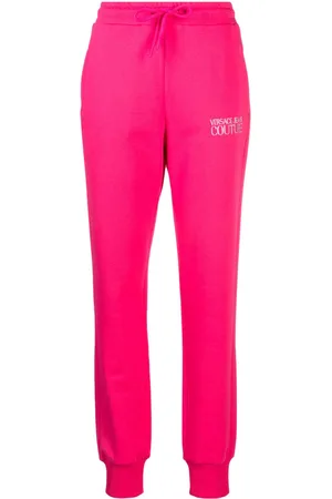 VERSACE Logo-embroidered cotton track pants