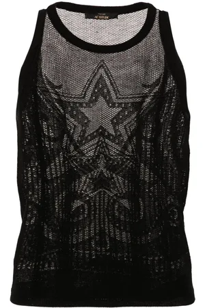 Twin-Set Star-pattern sheer top
