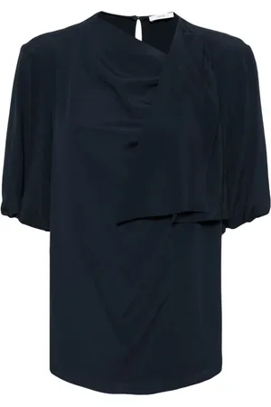 Erdem Draped crepe-de-chine top