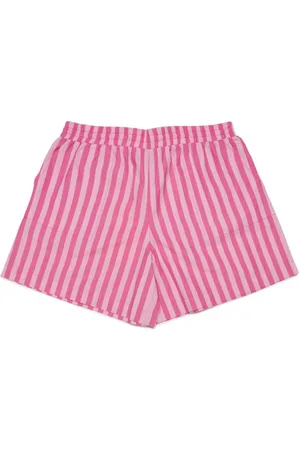 MAX&Co. Kids Logo-embroidered striped shorts