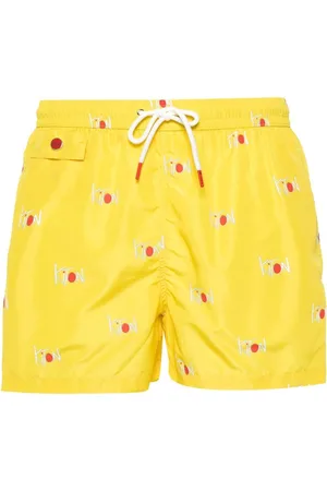 Kiton Logo-print swim shorts