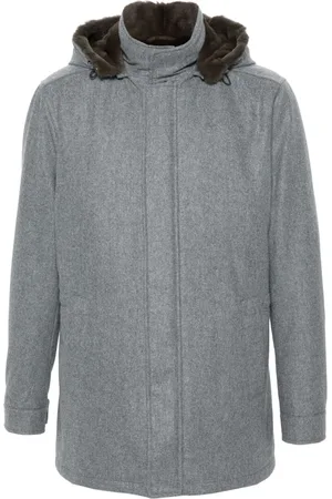 BARBA Mélange-effect virgin-wool jacket