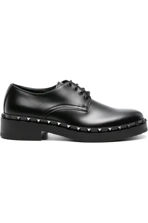 VALENTINO GARAVANI M-Way Rockstud leather derby shoes