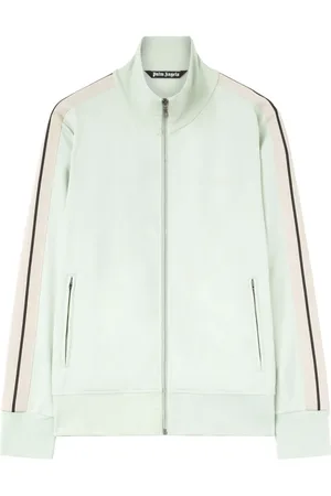 Palm Angels Logo-embroidered zip-up sweatshirt