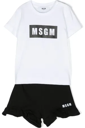 Msgm Logo-print cotton T-shirt and shorts set