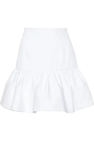 Patou Ruffled gabardine miniskirt