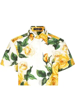 Dolce & Gabbana Rose-print cotton shirt