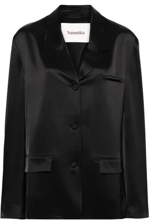 Nanushka Patri single-breasted satin blazer