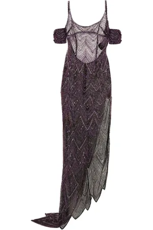 The Attico Embellished tulle gown