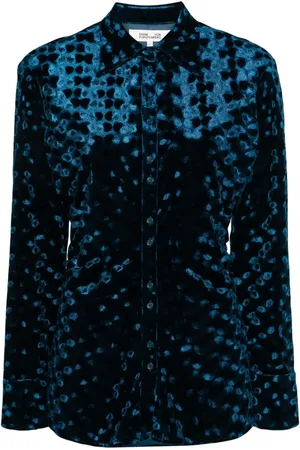 Diane von Furstenberg Soluck velvet shirt