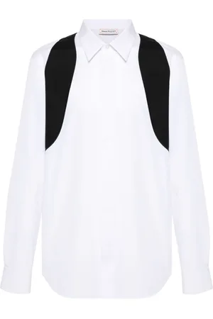 Alexander McQueen Embroidered cotton shirt
