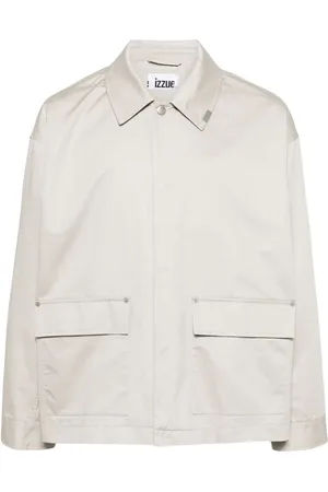 Izzue Photography-print gabardine shirt jacket