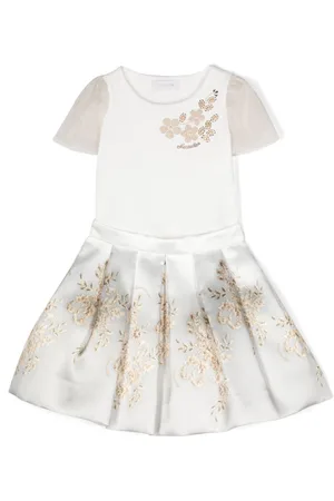 MONNALISA Stud-embellished skirt set