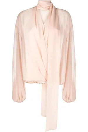 BLUMARINE Scarf-detail silk blouse