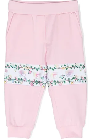 Chiara Ferragni Eyelike-motif stripe track pants