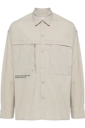 Izzue Slogan-embroidered shirt