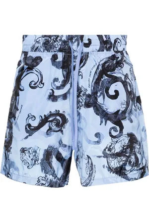 VERSACE Watercolour Couture-print deck shorts