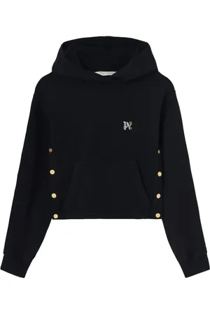 Palm Angels Monogram-embroidered cotton hoodie