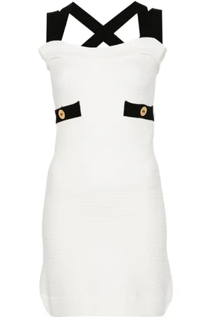 Patou 3D-knit double-strap minidress
