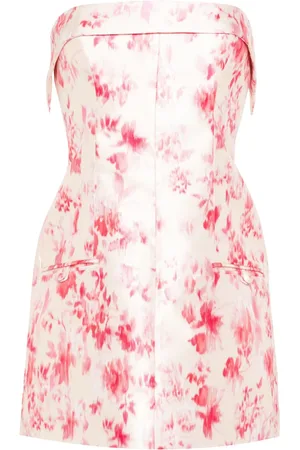 Serafini Floral-print bustier-style mini dress
