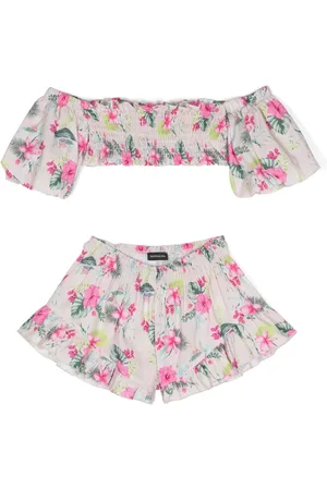 MONNALISA Floral cotton short set