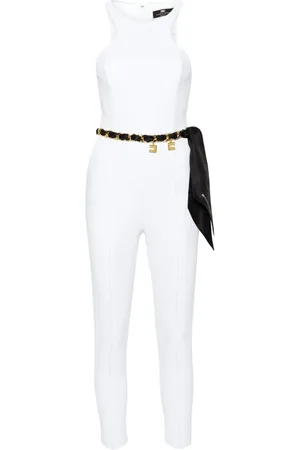 Elisabetta Franchi Belted cropped jumpsuit