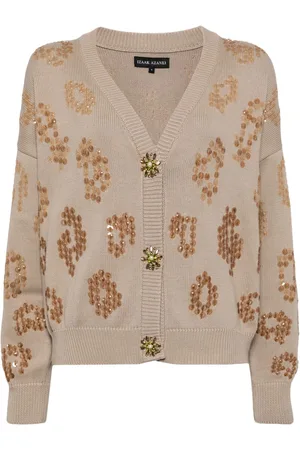 Izaak Azanei Sequin-embellished cotton cardigan