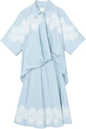 3.1 Phillip Lim Pinstripe lace-trim shirtdress