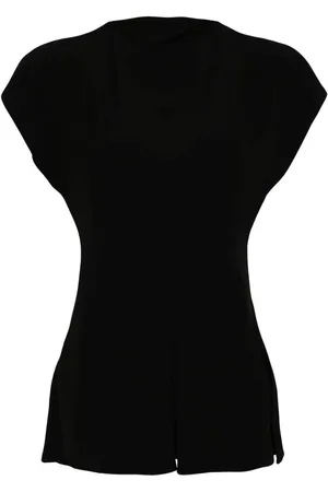 STUDIO NICHOLSON Cap-sleeved peplum top