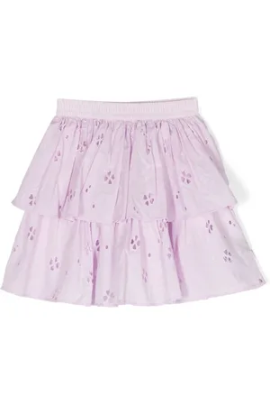 Molo Brigitte broderie-anglaise tiered skirt