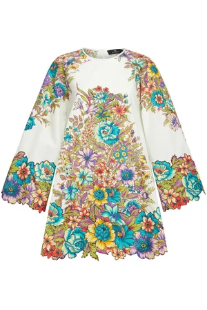 Etro Floral-print cotton minidress