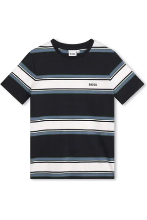 HUGO BOSS Stripe-print cotton T-shirt
